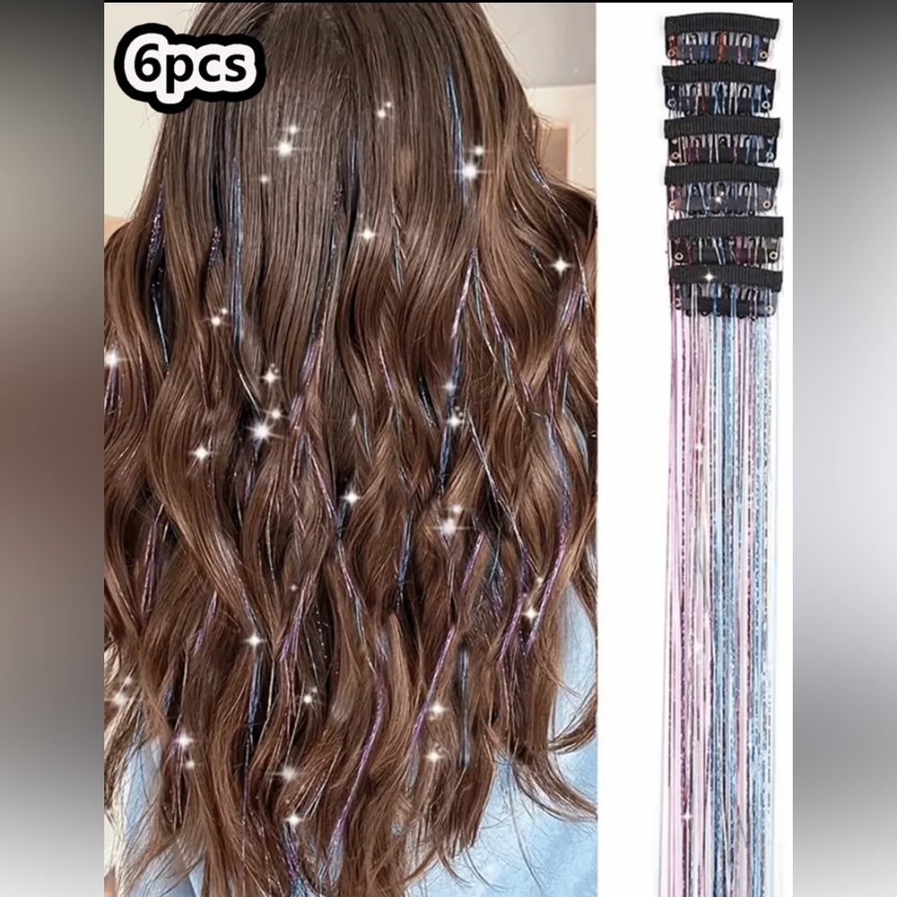 Sparkling Hair Tinsel Extensions